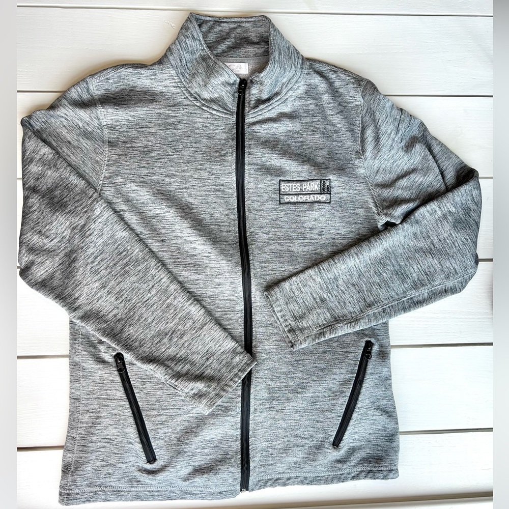 Estes Park Colorado Full Zip Light Weight Jacket Gray Size Large